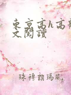 东京高h高辣爽文阅读