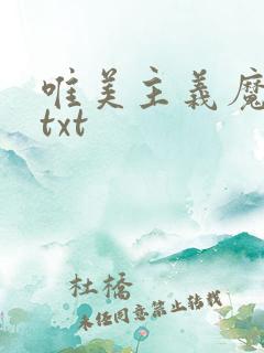 唯美主义魔法师txt