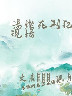 汤灿死刑犯枪决现场