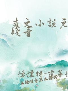 爽文小说免费在线看