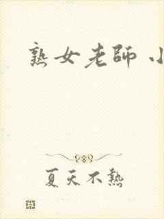 熟女老师 小说