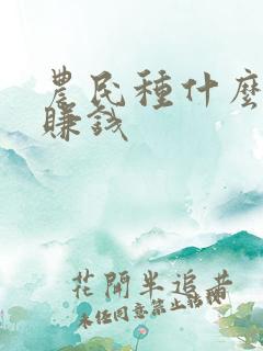 农民种什么才能赚钱