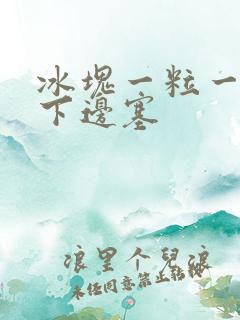 冰块一粒一粒往下边塞