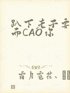 趴下老子要从后面CAO你