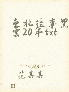 东北往事黑道风云20年txt
