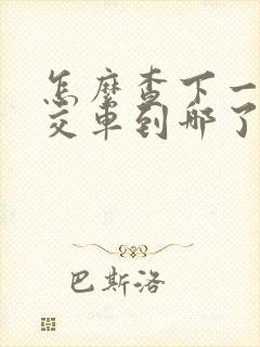 怎么查下一趟公交车到哪了