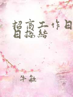 招商工作日报每日总结