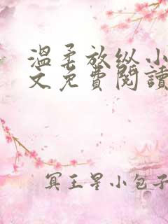 温柔放纵小说全文免费阅读