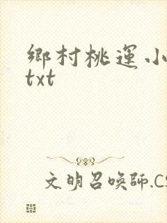 乡村桃运小神农txt