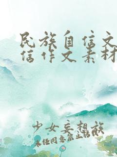 民族自信文化自信作文素材