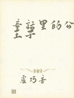 童话里的公主和王子