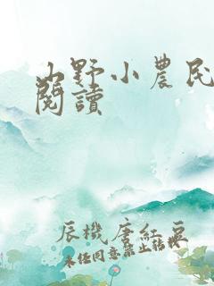 山野小农民小说阅读
