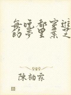 每晚都穿进男神的梦里叶芝琴小说
