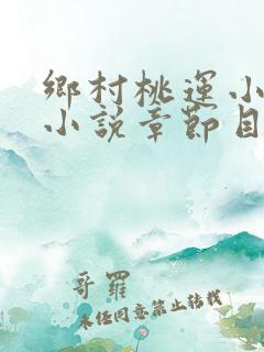 乡村桃运小神医小说章节目录