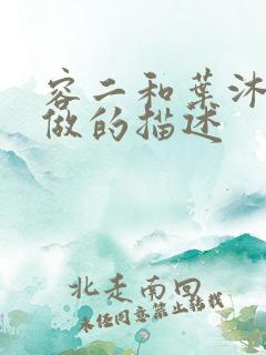 容二和叶沐走着做的描述