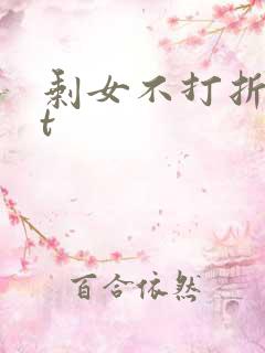 剩女不打折txt