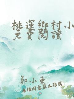桃运乡村小神医免费阅读