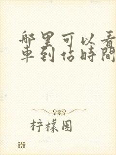 哪里可以看公交车到站时间
