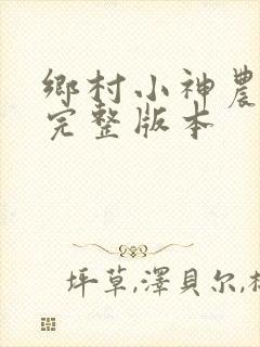 乡村小神农小说完整版本