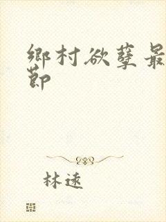 乡村欲孽最新章节