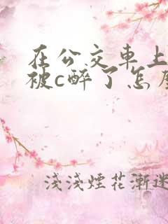 在公交车上偷偷被c醉了怎么办