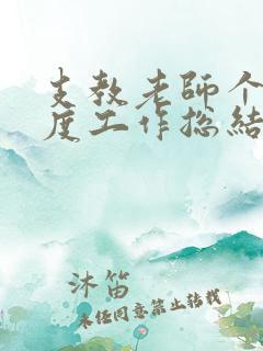 支教老师个人年度工作总结