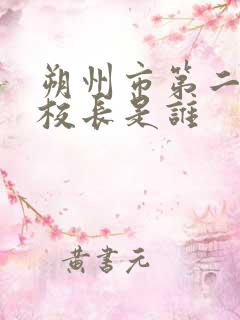 朔州市第二小学校长是谁