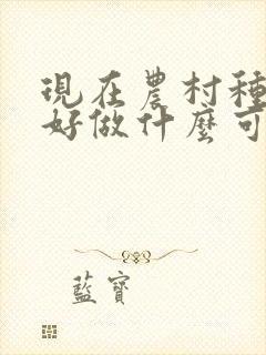 现在农村种什么好做什么可以致富