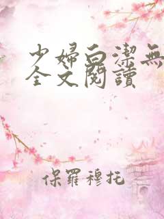 少妇白洁无删减全文阅读