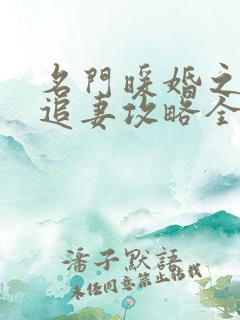 名门暖婚之权爷追妻攻略全文免费阅读