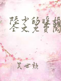 陆少的暖婚新妻全文免费阅读缓存