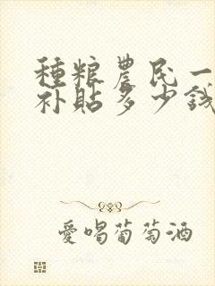种粮农民一次性补贴多少钱一亩