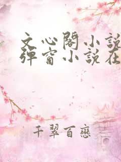 文心阁小说_无弹窗小说在线免费阅读