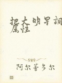 把大明星调成专属性