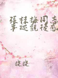张桂梅同志先进事迹观后感