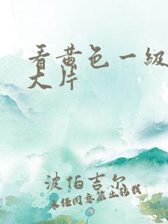 看黄色一级的的大片