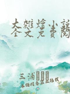 大杂烩小说在线全文免费阅读笔趣阁
