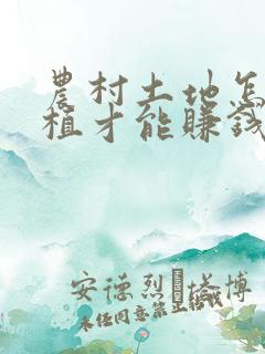 农村土地怎么种植才能赚钱