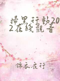 扫黑行动2022在线观看