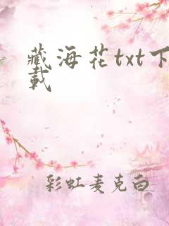 藏海花txt下载