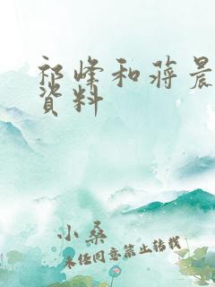 祁峰和蒋晨个人资料
