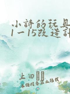 小诗的玩具日记1一15改造计划