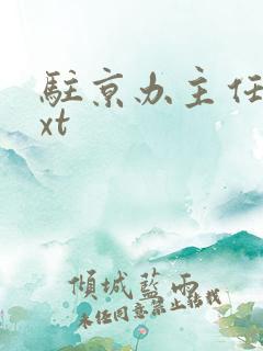 驻京办主任 txt