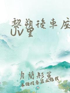 黎朔后车座上SUV里