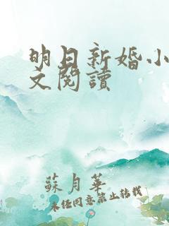 明日新婚小说全文阅读