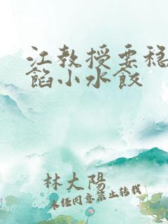 江教授要稳住肉馅小水饺