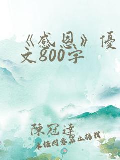 《感恩》优秀作文800字