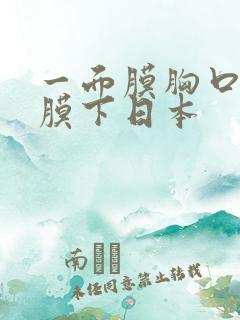 一面膜胸口一面膜下日本