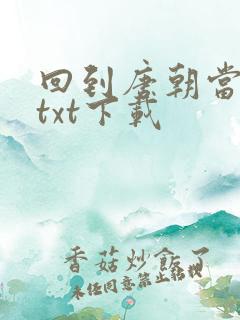 回到唐朝当皇帝txt下载