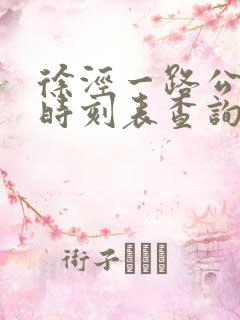 徐泾一路公交车时刻表查询